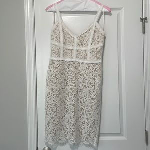 HEARTLOOM Adora Mini Dress in Eggshell